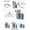 Dusty Blue, variant on Utensil Holder, 7.3"+5.4" Ceramic Kitchen Utensil Holder for Countertop, Large Cooking Utensil Crocks for Kitchen Counter Decor, Morden Utensil Organizer for Spatula, Set of 2, White
