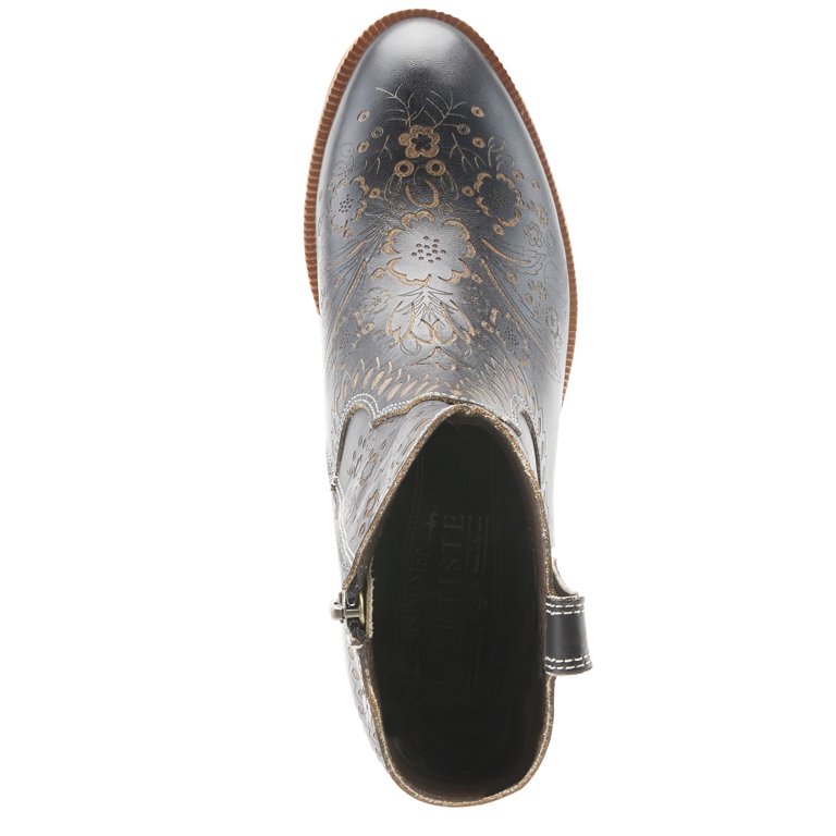 Spring Step L'Artiste Galop Women's Ankle Boots - Hand-Painted Western Boots With Inside Zipper
