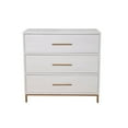 thumbnail image 2 of 34 Inch 3 Drawer Wooden Chest with Metal Base Small White - Saltoro Sherpi, 2 of 6