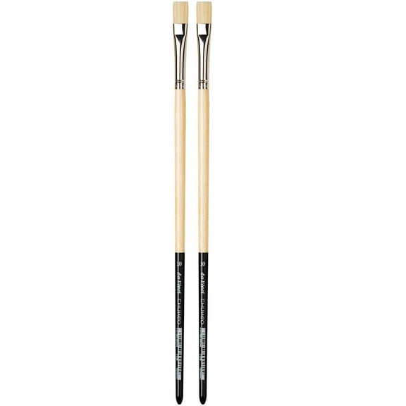 da Vinci CHUNEO Synthetic Hog Bristle, Oil, Flat, Series 7129, Size 10, Pack of 2
