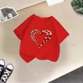 thumbnail image 2 of SGMVNU Graphic Tees for Girls Casual Loose Fit Short Sleeve Heart Prints Tshirts Summer Crewneck Tops Back to School Kids Clothes, Size 13-14 Years, Red, 2 of 4