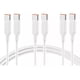 thumbnail image 1 of Cable Tipo C Carga Rápida (3pcs) Cable Datos Tipo C A C 1m 2.4a U-volt Color Blanco, 1 of 7