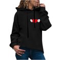 thumbnail image 2 of Tejiojio Womens Fall Clearance Autumn Winter Hoodie Sweatshirt Pullover Long Sleeved Comfortable Tops, 2 of 4