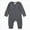 Newborn Sleep & Play One-Piece Bodysuit A70-Dark Gray, variant on 12-18 Months Newborn Bodysuit Mushroom and Collar Long Sleeve Romper with Button Side Snap Jumpsuit