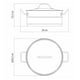 thumbnail image 3 of Cacerola Tramontina Professional Acero Inoxidable con tapa 24 cm, 3 of 4