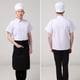 thumbnail image 2 of Uniforme de chef de manga corta, ropa de cocina de hotel, delantal, talla L costura azul, 2 of 9