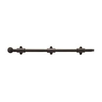 Emtek 8513US19 18 in. Surface Bolt with 3 Strikes, Flat Black