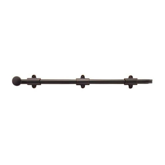 Emtek 8513US19 18 in. Surface Bolt with 3 Strikes, Flat Black