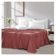 thumbnail image 2 of 2-Pack Twin XL Flat Sheets Only, Microfiber Bed Sheets, 66" x 102" Twin XL Top Sheet Stays Tucked on Deep Mattresses, Twin XL Flat Sheet Set of 2, Marsala, 2 of 5