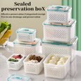 thumbnail image 2 of 3-in-1 Refrigerator Food Storage Container with Detachable Spoon | Leak-Proof BPA-Free Plastic Fresh Keeping Box for Fruits Vegetables Meat | Microwave & Dishwasher Safe Kitchen Organization, 2 of 9