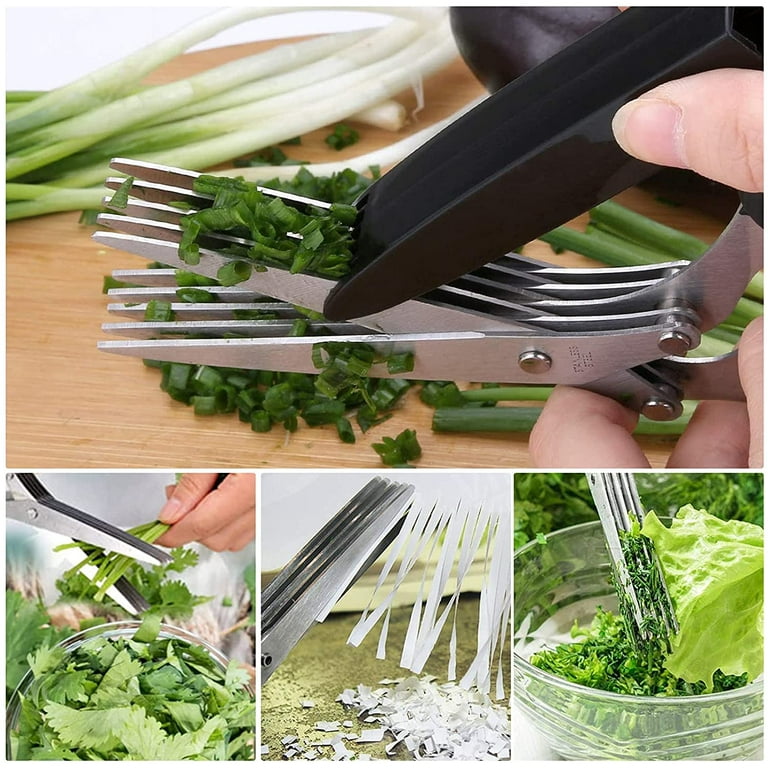 Kitchen Shears Herb Scissors Vegetable Peeler Set, Heavy Duty Kitchen  Scissors for Meat Poultry Fish, Herb Cutter Shears with 5 Blades, 2 in 1  Vegetable Peeler, Pack of 3 Multipurpose Kitchen Gadgets 