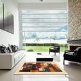 thumbnail image 6 of Ahgly Company Indoor Rectangle Contemporary Brown Red Abstract Area Rugs, 8' x 10', 6 of 6