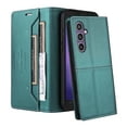 thumbnail image 2 of For Samsung Galaxy S25+ PU Leather Wallet Phone Case,Flip Folding Kickstand,With Card Slots & Cash Pocket,Shockproof Anti-fall Rugged Anti-fall Ultra Slim Phone Case Cover,Green, 2 of 8