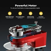SPECSTAR 6 in 1 Multifunctional Stand Mixer with 8.5 Quart Stainless Steel Bowl, 660W 10 Speed Tilt-Head, Red