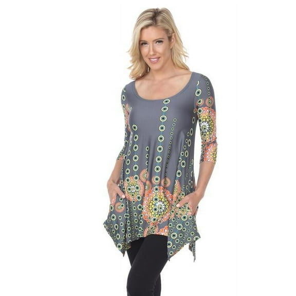 1301-45-XL Rella Tunic Top - Grey - Extra Large