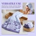 thumbnail image 7 of REGALWOVEN 2 Pack Pure Cotton Hand Towels with Rose Jacquard, Soft Absorbent Quick Dry Towel Set for Bathroom, Kitchen, Spa, Gym Blue 29" x 13", 7 of 7