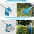thumbnail image 3 of Weed Wacker Cordless String Trimmer 21V with 2 Batteries Metal Blades Adjustable Pole for Garden Yard Lawn, 3 of 8