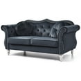 thumbnail image 3 of Glory Furniture Hollywood Velvet Loveseat in Black, 3 of 6
