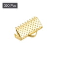thumbnail image 3 of Unique Bargains 300Pack Ribbon Crimp Clamp Ends 10mm Cord End Clasp for DIY Craft Gold Tone, 3 of 7