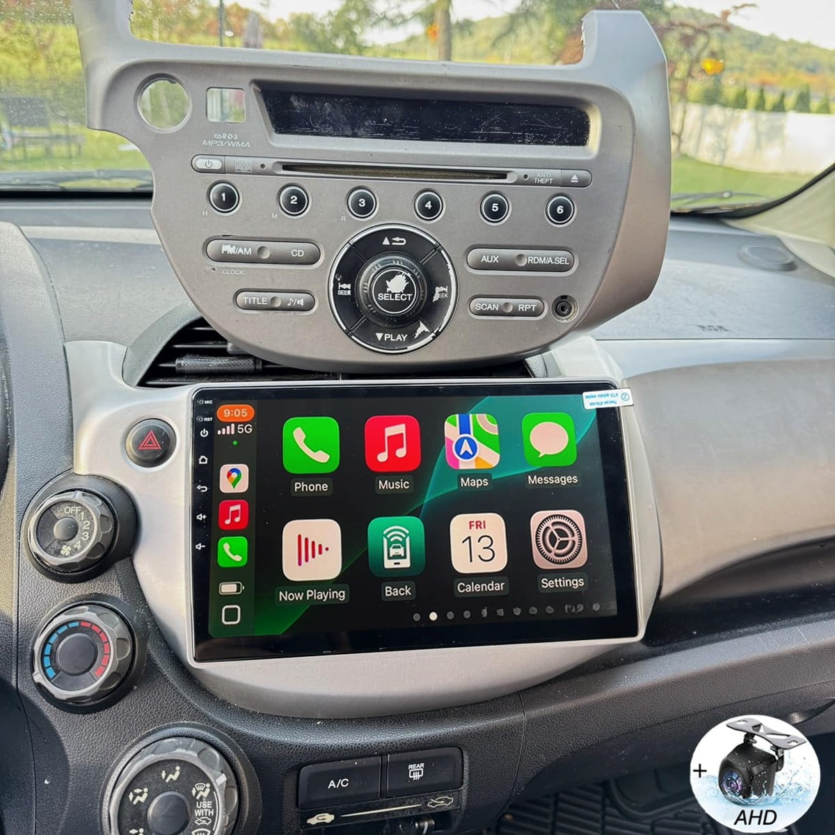 Android 15 Car Stereo Radio Apple CarPlay GPS Wifi For Honda Fit Jazz 2008 2009 2010 2011 2012 2013