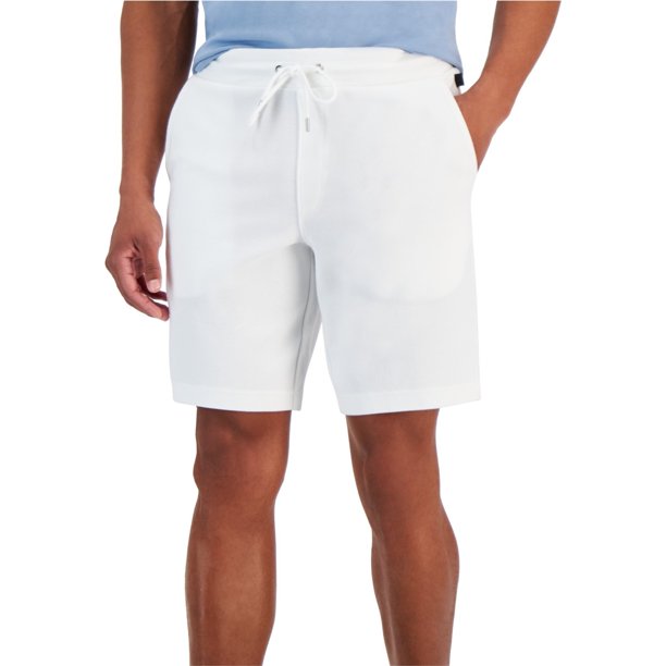 Michael Kors Mens Double-Knit Casual Walking Shorts, white, 2XL