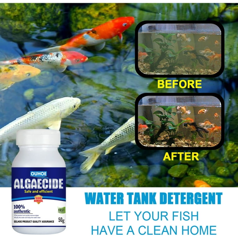 Valatala 50g Aquarium Algaecide Algae Control Moss Remover for Pond Fish  Tank