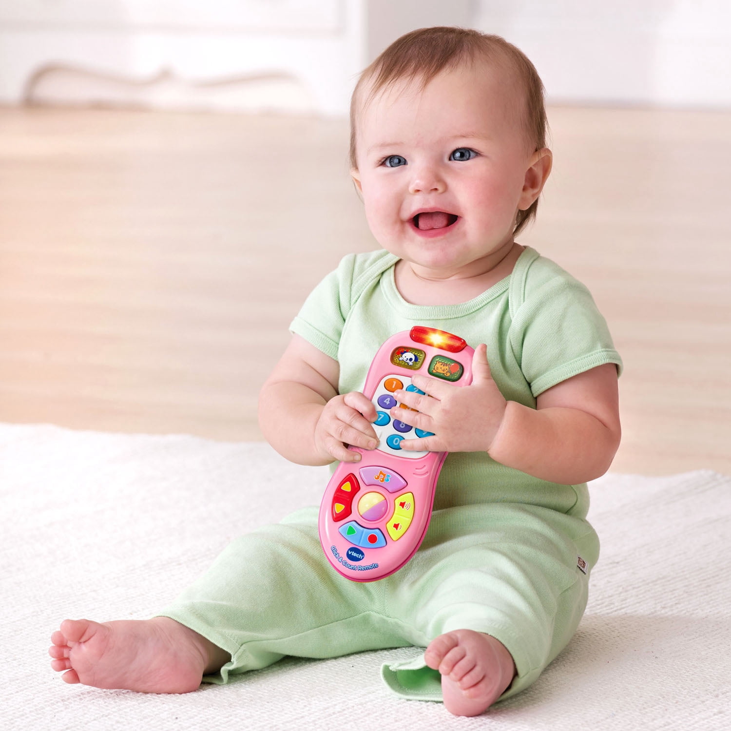 VTech Click and Count Remote With Nine Pretend Channels, Pink