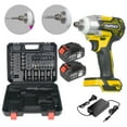 thumbnail image 7 of Euur  Brushless impact driver, 21V Cordless impact wrench 1/2 Inch, 2 × 4.0Ah impact drill tool set, 5 Sockets, 7 Drill, 6 Screws for Car Home Truck Mower Father Dad Husband, Yellow, 7 of 7