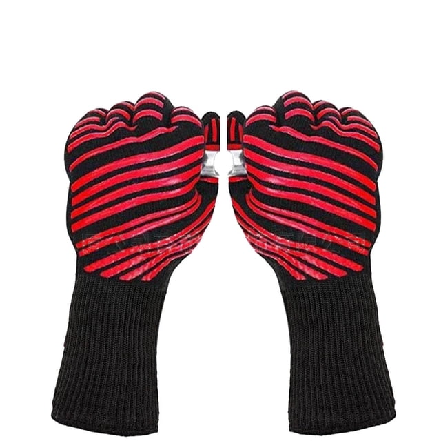 Guantes resistentes al calor del horno de microondas del silicón ignífugo ignífugo de alta temperatura del Bbq