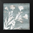 thumbnail image 2 of Grey, Jace 15x15 Black Modern Framed Museum Art Print Titled - Floral Blues, 2 of 5