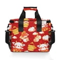 thumbnail image 2 of Red Cute Cows and Clouds Insulated Lunch Bag 15L Cooler Box for Women Men Work Camping Beach Travel, 2 of 7