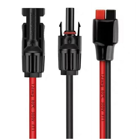 Solar Cable Solar to XT60 12AWG Charge Extension Cable Solar Panel Connector to XT60 Connector for Solar Generator C