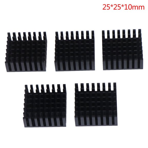 5pcs 25*25*10mm Aluminum Cooler Radiator Electronic Chip Heatsink