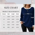 thumbnail image 2 of SHIBEVER Long Sleeve Shirts for Women Fall Womens Tops Crew Neck Lightweight Long Sleeve Tops for Women Dark Blue XL, 2 of 8