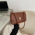 thumbnail image 4 of Bolso versátil para axila para mujer bolso de hombro minimalista de cuero PU bolso de ocio de Color sólido para axila bolso diario para mujer, 4 of 9