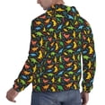 thumbnail image 3 of KLL Cartoon Dino Print Mens Hoodie Long Sleeve Casual Pullover Hooded Sweatshirt Fashion Drawstring Hoodies with Pocket-3X-Large, 3 of 6