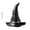 Wizard Hat style, variant on Halloween Witch Hat Figurine for Tabletop, Gold Star Wizard Hat Ornament, Spooky Room Decor with Vintage Style, Indoor Halloween Decorations
