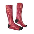 thumbnail image 3 of Daiia Sports Socks Abstract Red Marble Printed Novelty Crew Socks for Men Women Knee High Socks Cotton Socks Soft & Breathable Support Unisex Socks, 3 of 9
