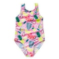 thumbnail image 2 of KYAIGUO Toddler Girls One Piece Swimsuits for Kids Sport Halter Swimwear Baby Sleeveless Beach Bikini Bathing Suit 2-9 Years, 2 of 7