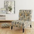 thumbnail image 2 of Designart "Nature’S Floral Masterpiece II" Gray Floral Upholstered Accent Chair - Cottage Arm Chair For Bedroom, 2 of 5