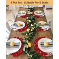 thumbnail image 4 of 15 Inch Round Placemats Set of 4, Red Christmas Non Slip Heat Insulation PP Table Mats, Snowman Snowflake Xmas Tree Winter Washable Place Mats for Kitchen Dining Party Table Decor, 4 of 7