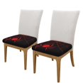 thumbnail image 2 of Kdxio Red Spider Square Chair Cushion Cover Stretch Chair Seat Covers Removable Washable for Hotel, Bedroom, Office-Two Pieces, 2 of 7