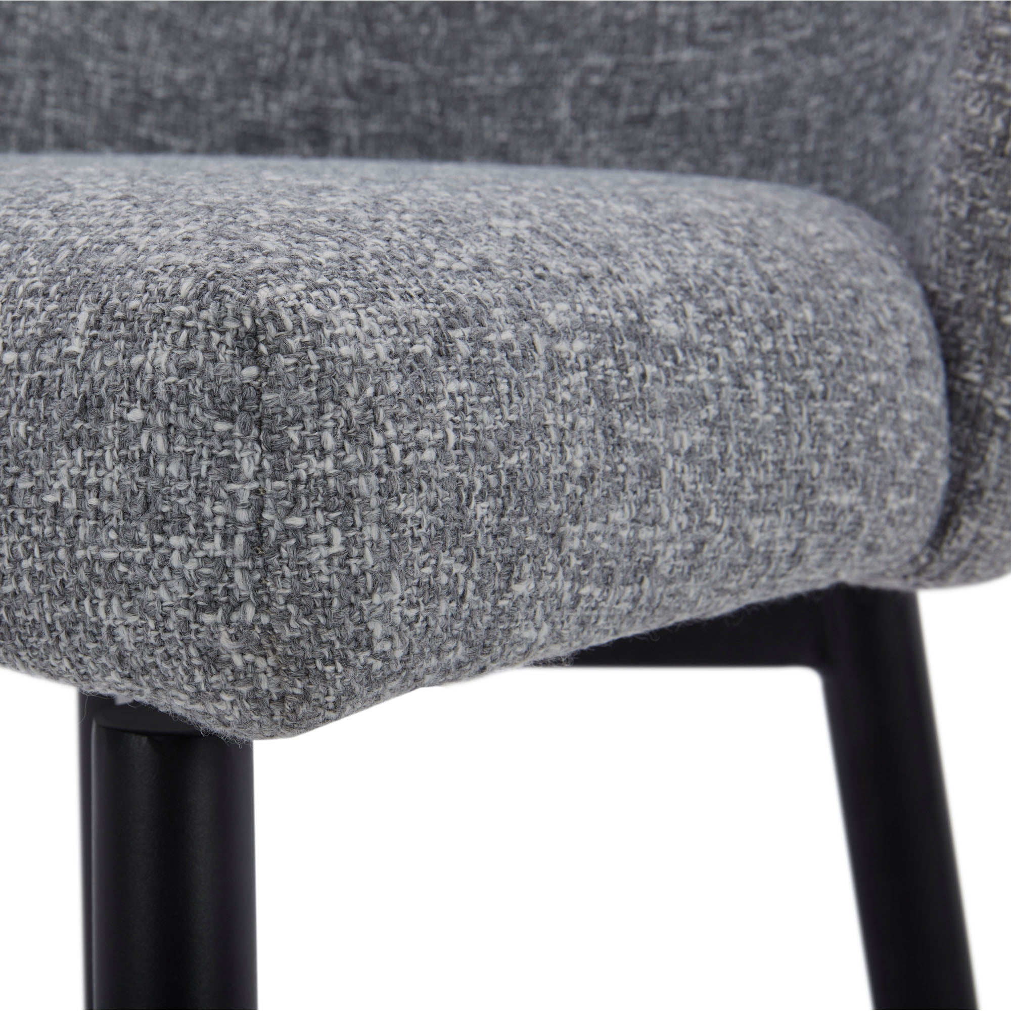 CHITA 27" Swivel Upholstered Counter Bar Stools Set of 2 with Back & Metal Legs, Fabric in Gray