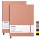thumbnail image 1 of Cuaderno Wiisdatek B5 19 x 25 cm, paquete de 2, cuero PU rosa, 1 of 7