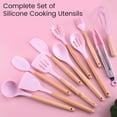 thumbnail image 3 of Kitchen Utensil Set, Kitchen Knife Set with Block & 11 PCS Cooking Utensils Set,Heat Resistant Silicone Utensils, 6 Piece Sharp Stainless Steel Chef Knives with Whisk and Cutting Board (White), 3 of 7