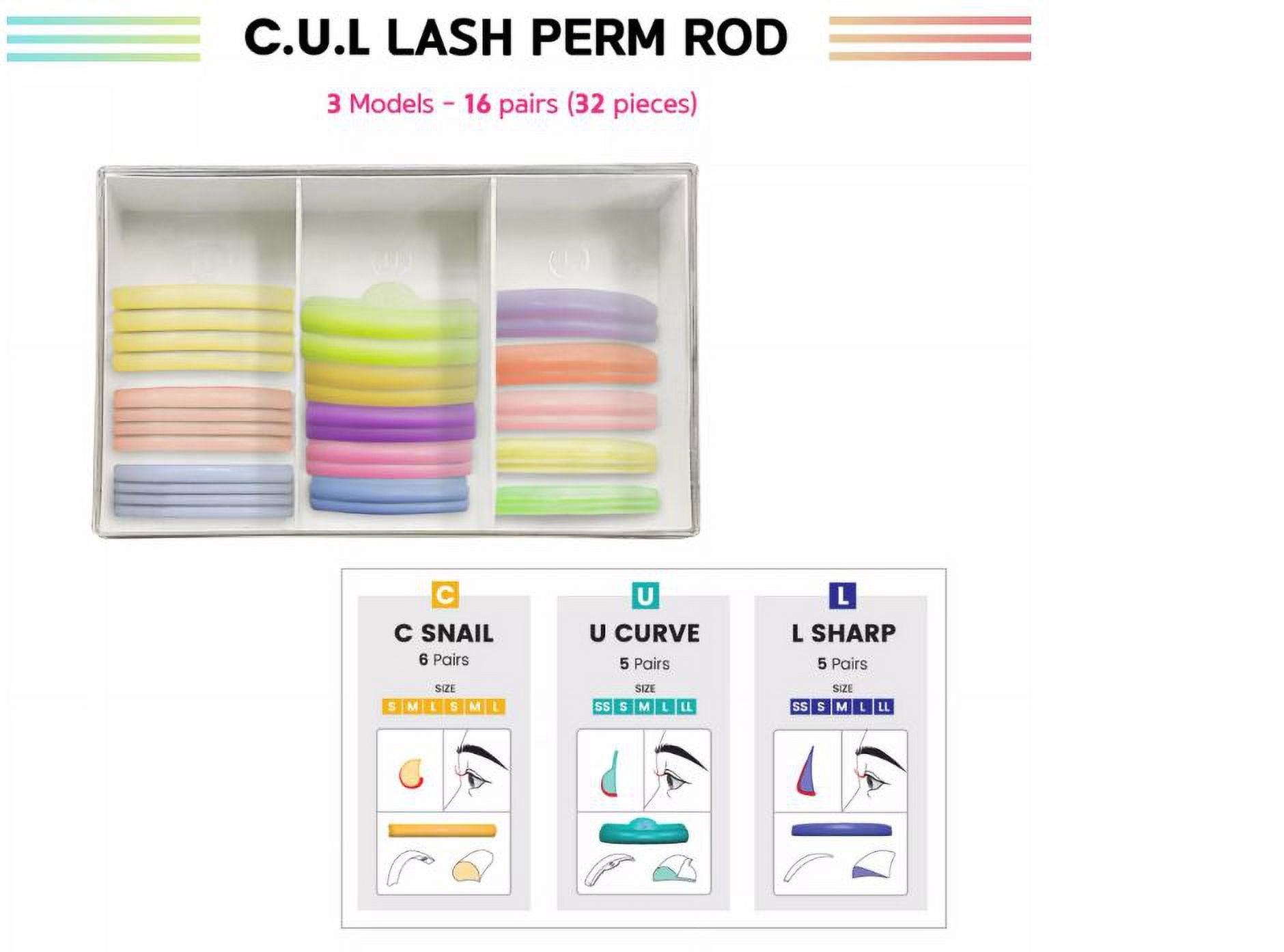 Lomansa Eyelash Perm C.U.L Rods for Eyelash Lifting & Perm [C.U.L RODS SET]