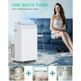thumbnail image 6 of 12,000 BTU Portable Air Conditioner, 3-in-1 Multifunctional Air Cooler with Remote Control & 24-Hour Timer, Cools Up to 500 sq.Ft, Portable AC for Bedroom, Living Room, Home, Office, White, 6 of 7