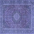 thumbnail image 1 of Ahgly Company Machine Washable Indoor Square Persian Blue Traditional Area Rugs, 4' Square, 1 of 4