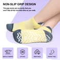 thumbnail image 4 of UNEEI Non-Slip Grip Socks for Women Men, 6 Pair Cotton Non Slip Socks for Yoga, Pilates, Ballet, Hospital, Anti-Skid, Breathable, 4 of 7