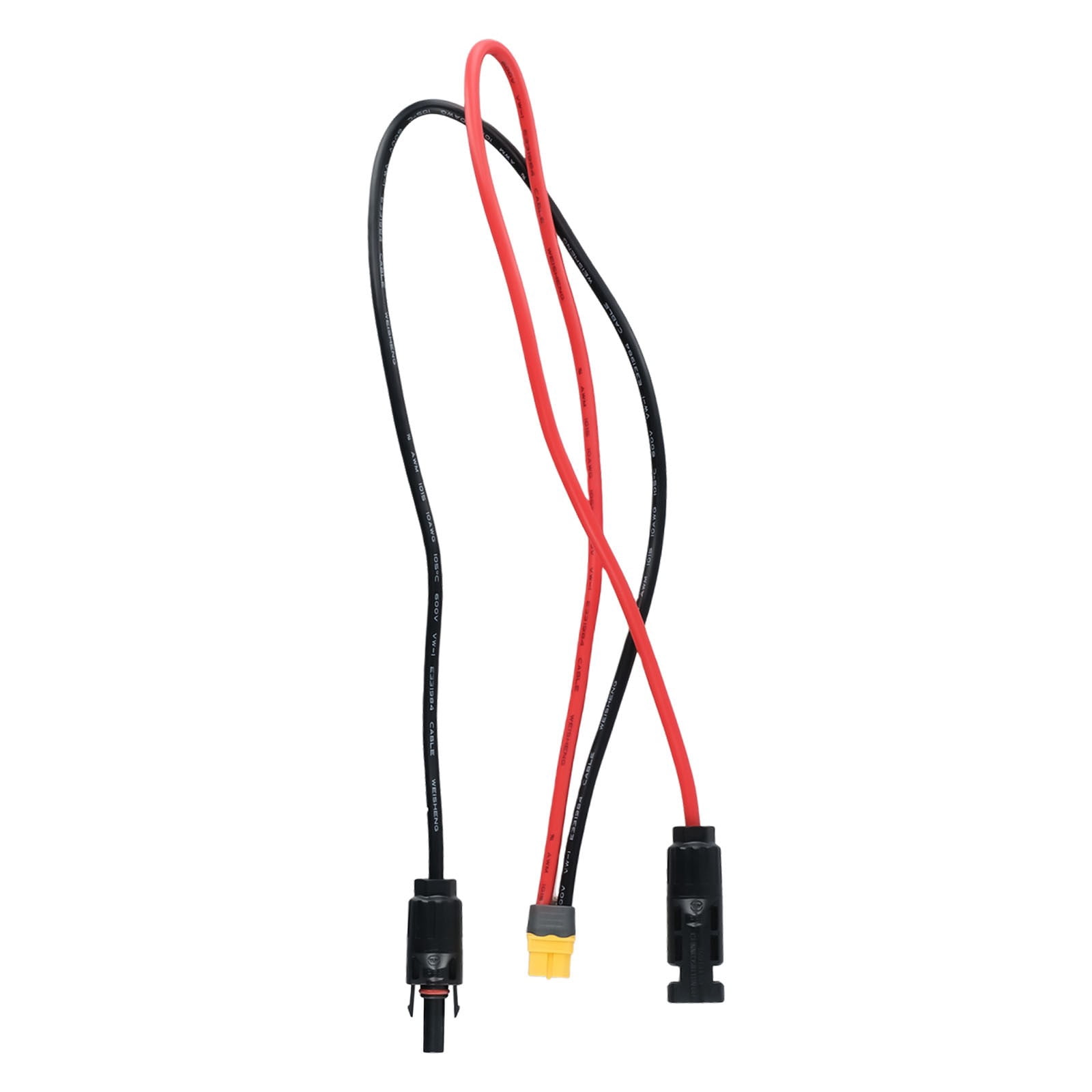 10AWG Solar Panel Cable Connector for XT60 Female Adapter Compatible 60cm PVC